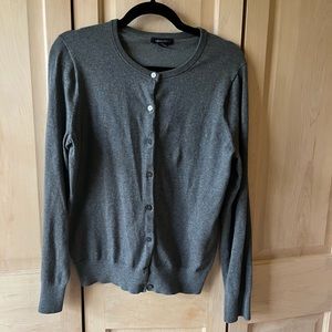 Lands’ End Grey Button Up Cardigan